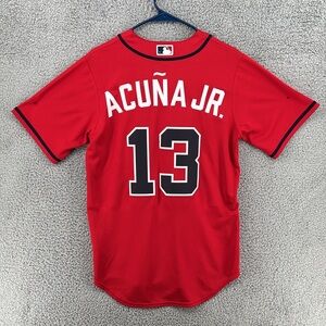 Nike MLB Atlanta Braves #13 Ronald Acuna Jr Men's Sz Small‎ Brand New!